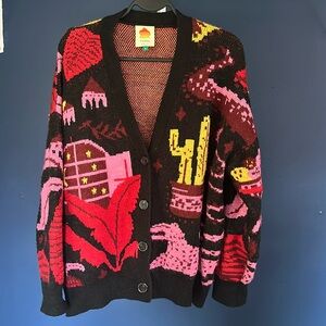 FARM Rio Black Tropical Magic Cardigan